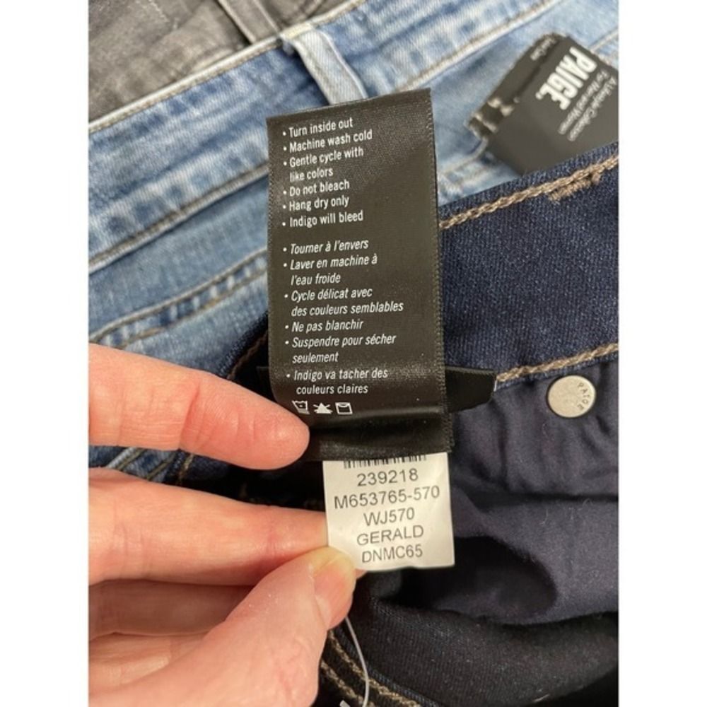 PAIGE Lennox Slim Fit Jeans W/29 Blue Gerald Indigo M653765-570 NWT - Picture 7 of 12